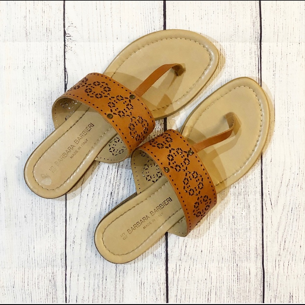 Barbara Barbieri Boho Italian Leather Sandals 8.5